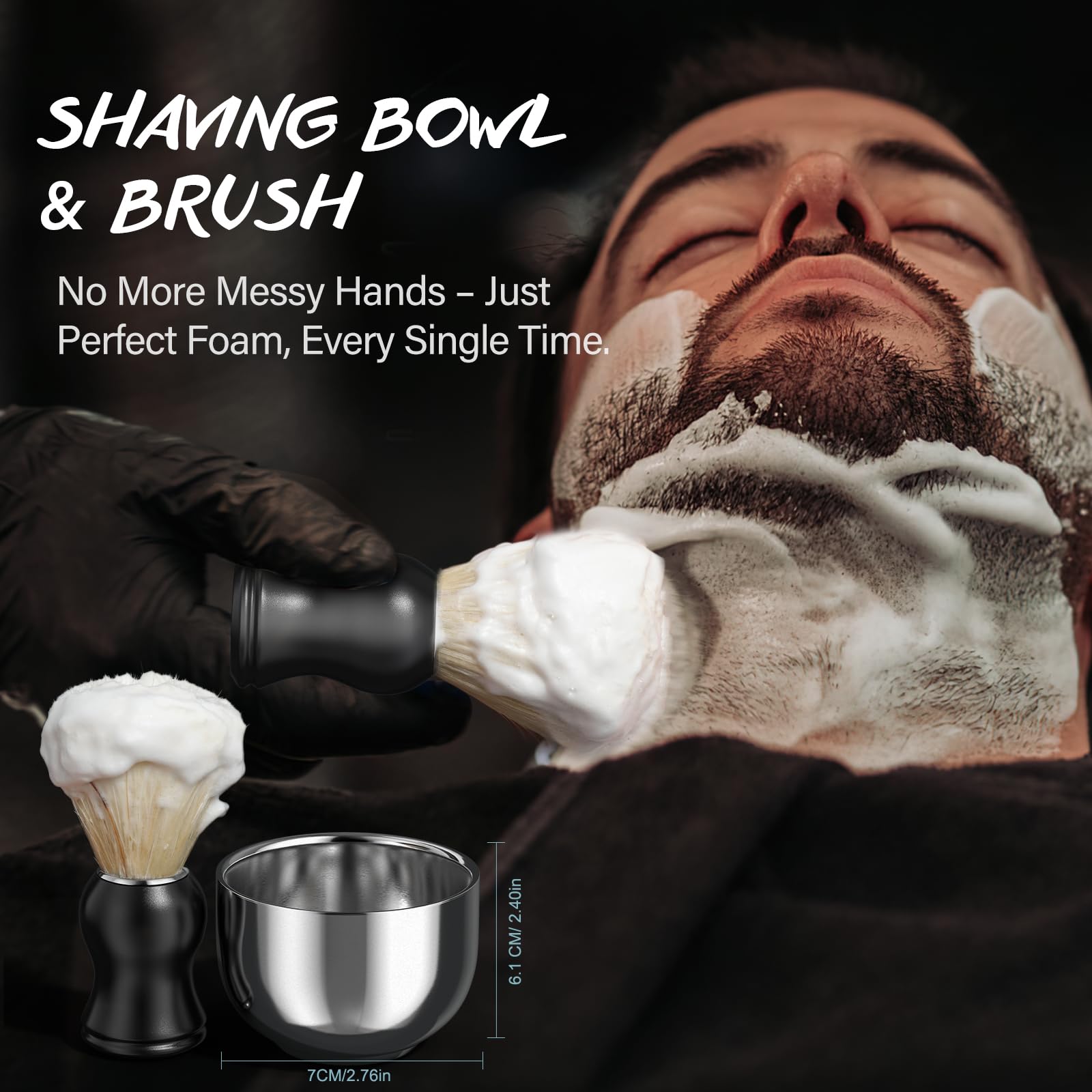 POP MODERN.C shaving-brush ensures even lather and gentle cleansing