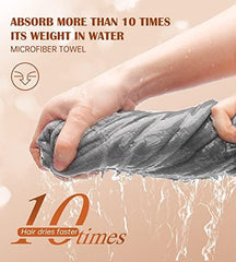 POPCHOSE hair towel wrap 3-pack dries damp hair quickly and softly