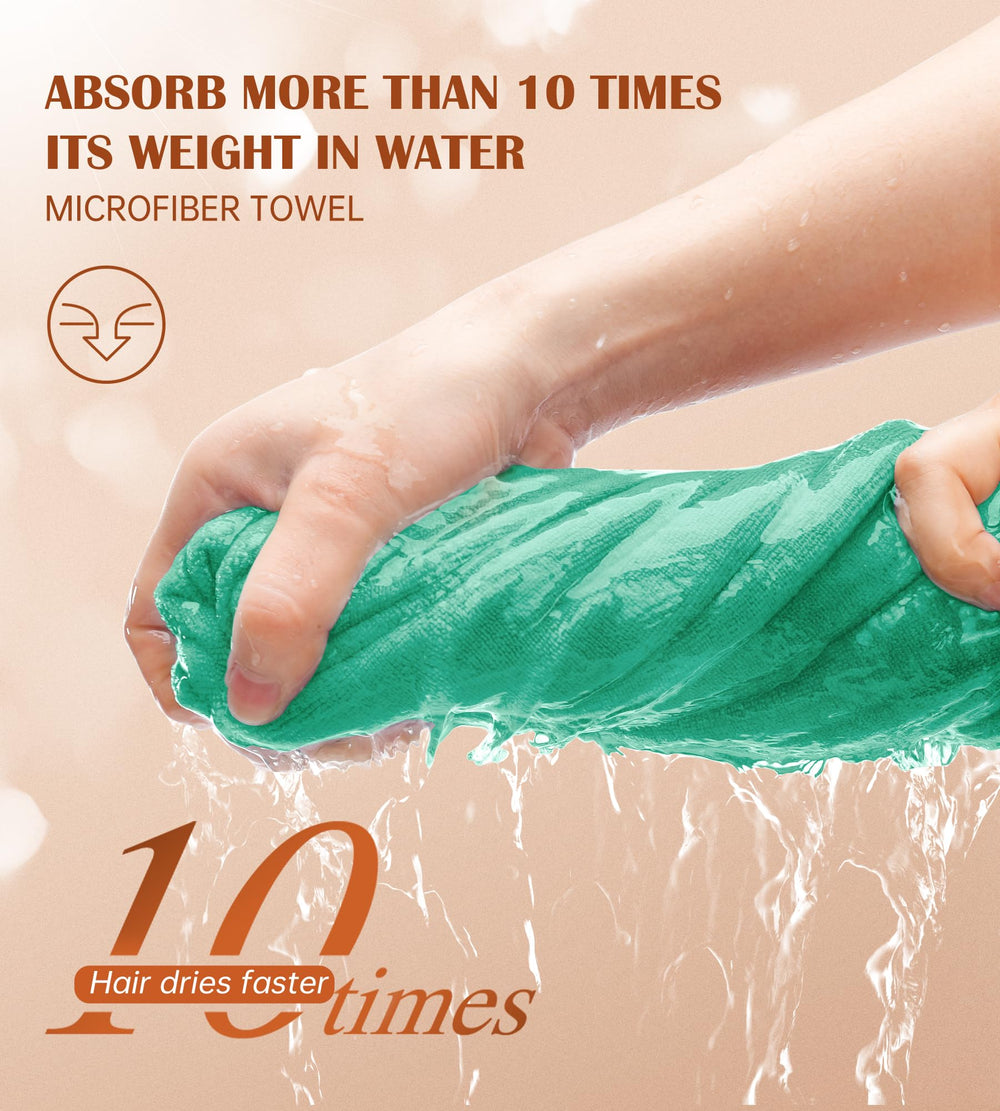 POPCHOSE Pink microfiber towel wrap ready for fast drying after shower