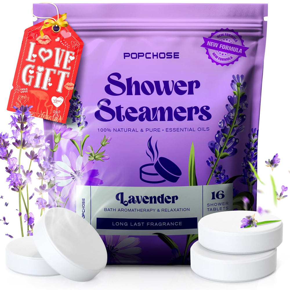 POPCHOSE relaxing bathroom scene with lavender steamers