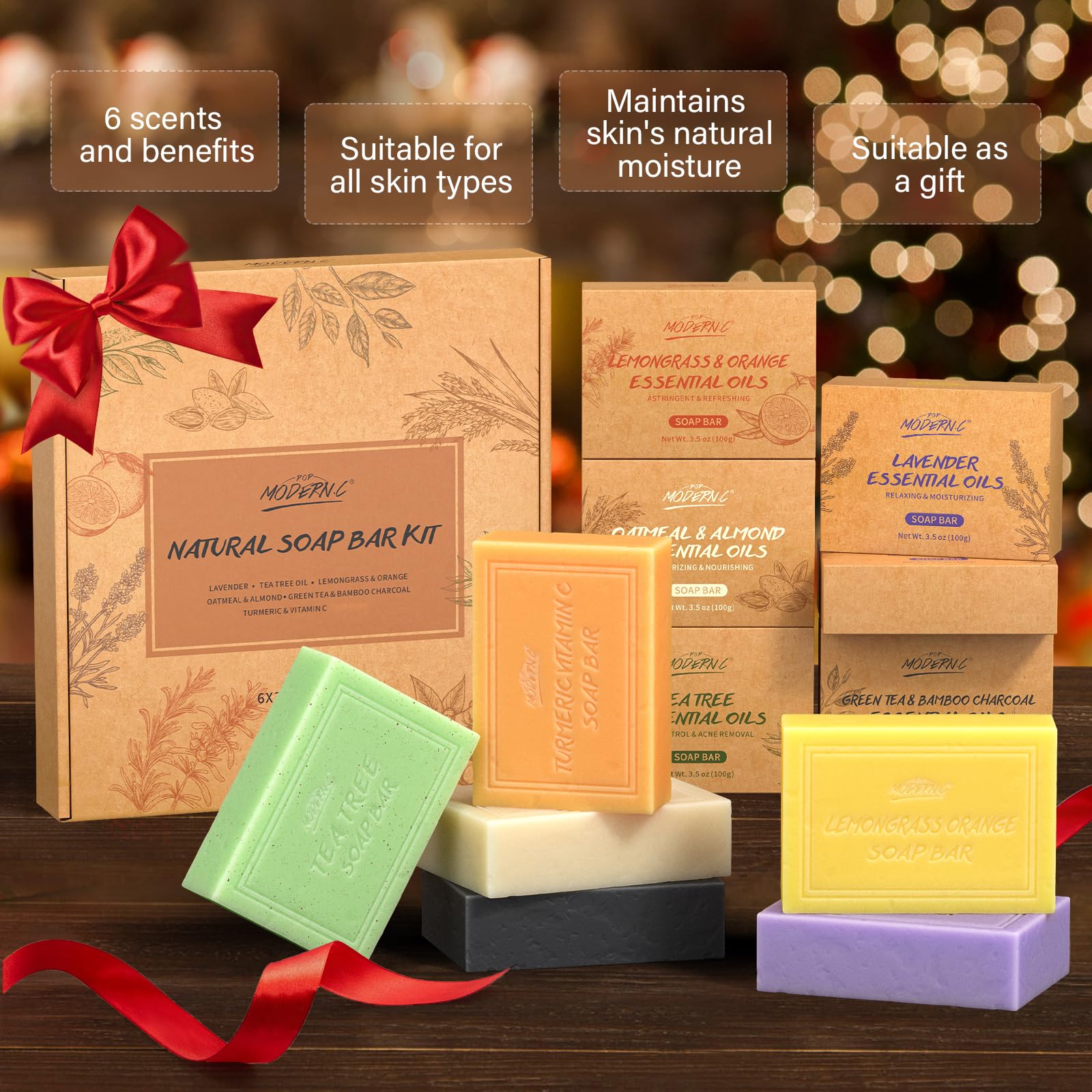 POP MODERN.C oatmeal almond soap bar image for gentle hydration