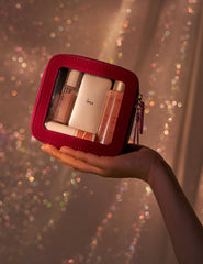 Popvibe Clear Makeup Bag open zipper for easy access to items