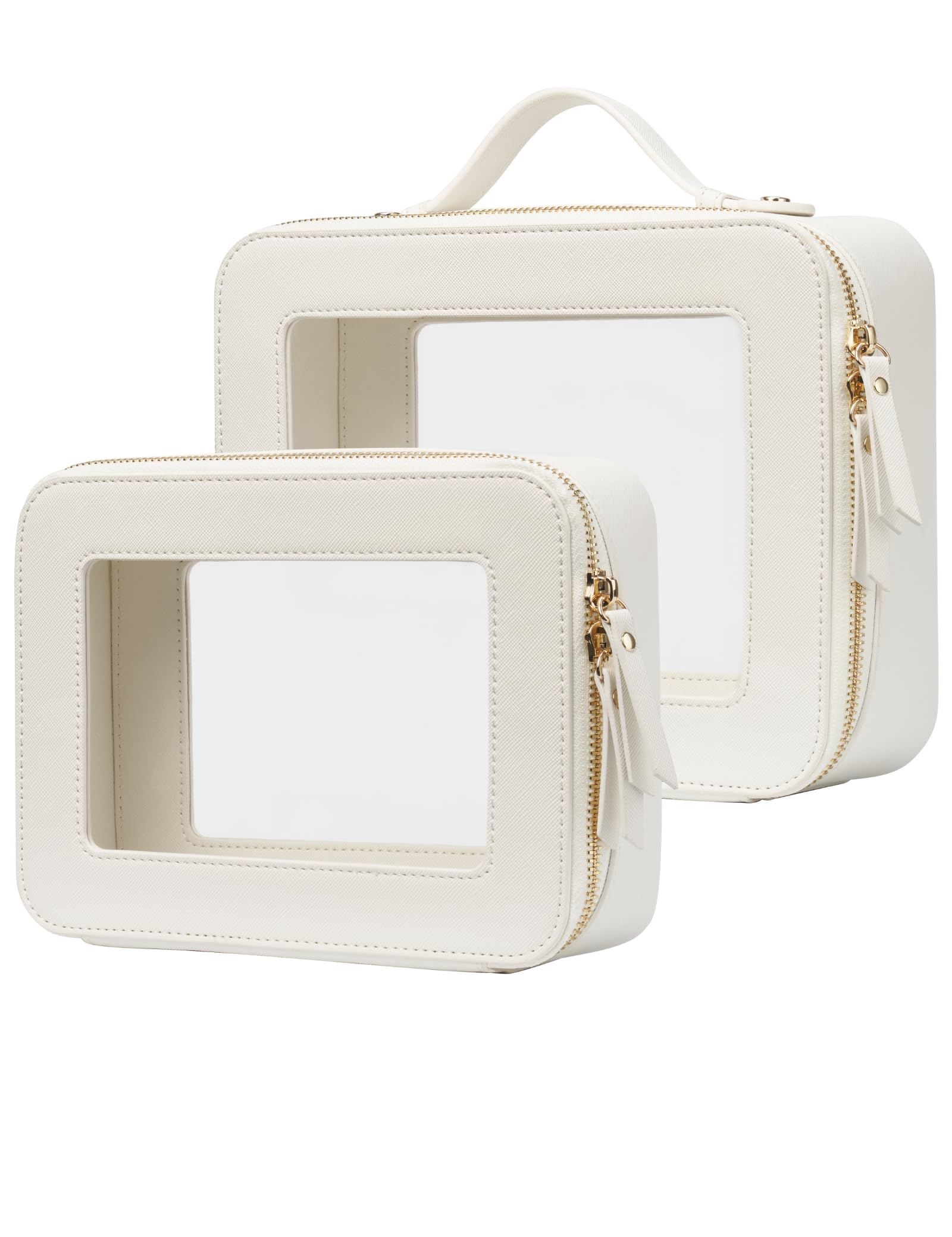 Popvibe clear makeup case large offers organized travel storage for cosmetics and skincare.
