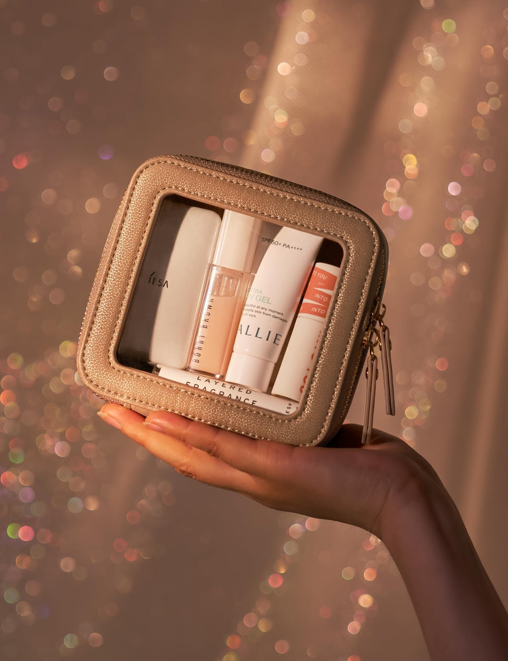 Popvibe light gold hardware detail enhances style and secure closure