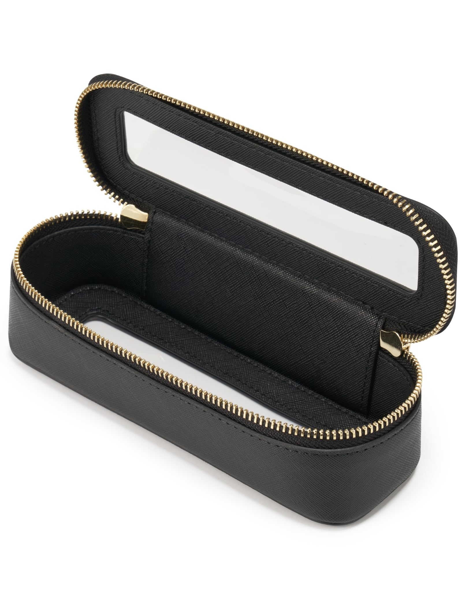 Popvibe makeup brush travel case clear panel for quick on-the-go access