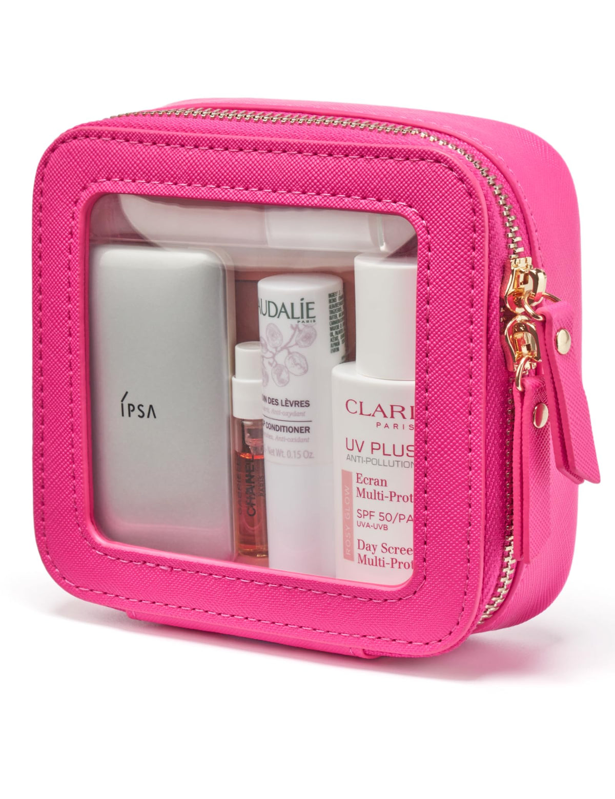 Popvibe mini makeup bag clear design for easy visibility of items.