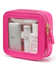 Popvibe mini makeup bag clear design for easy visibility of items.