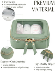 Popvibe sage green mini cosmetic case shows compact travel-ready storage for daily essentials.