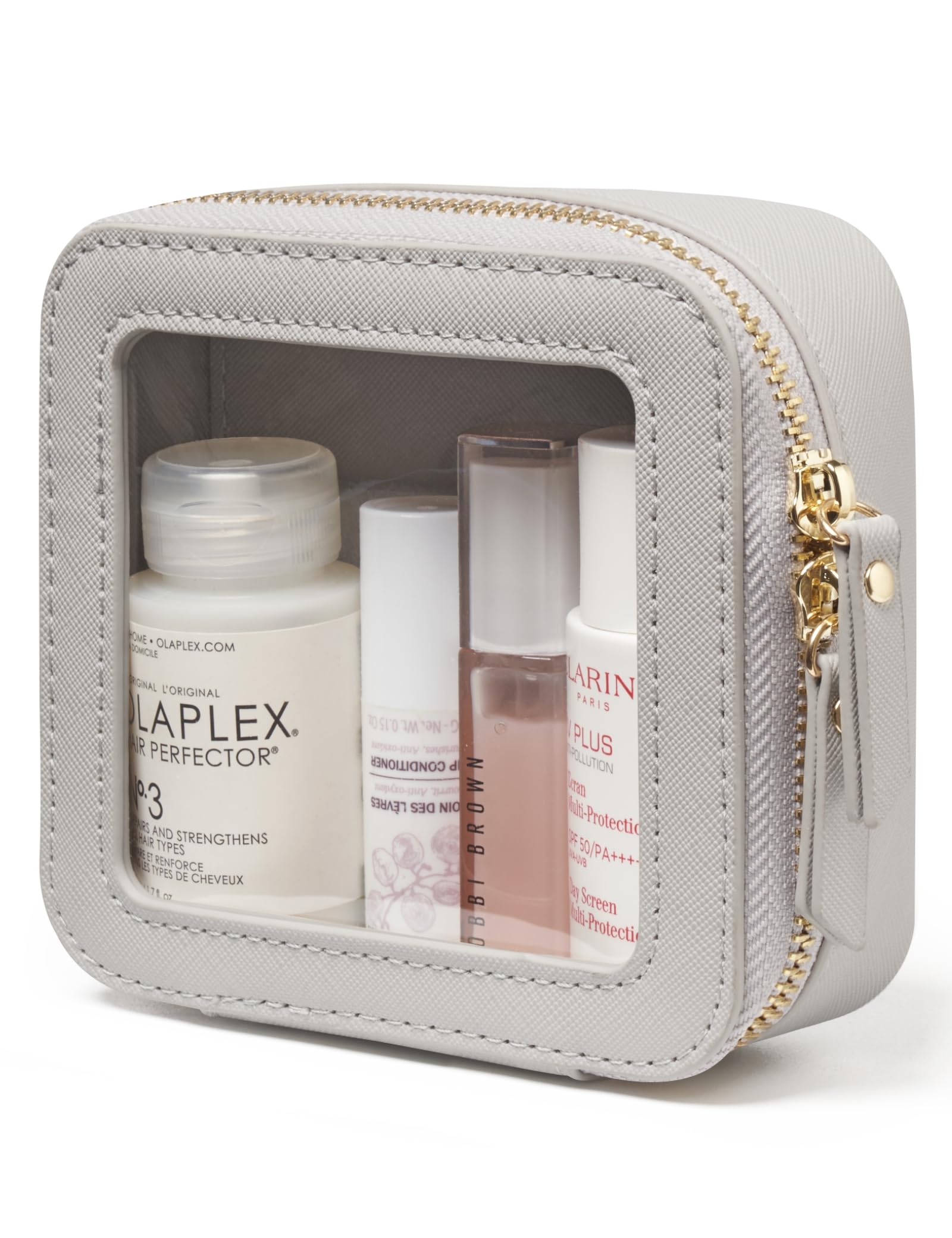 Popvibe small cosmetic bag with clear panel enables quick travel-access to essentials