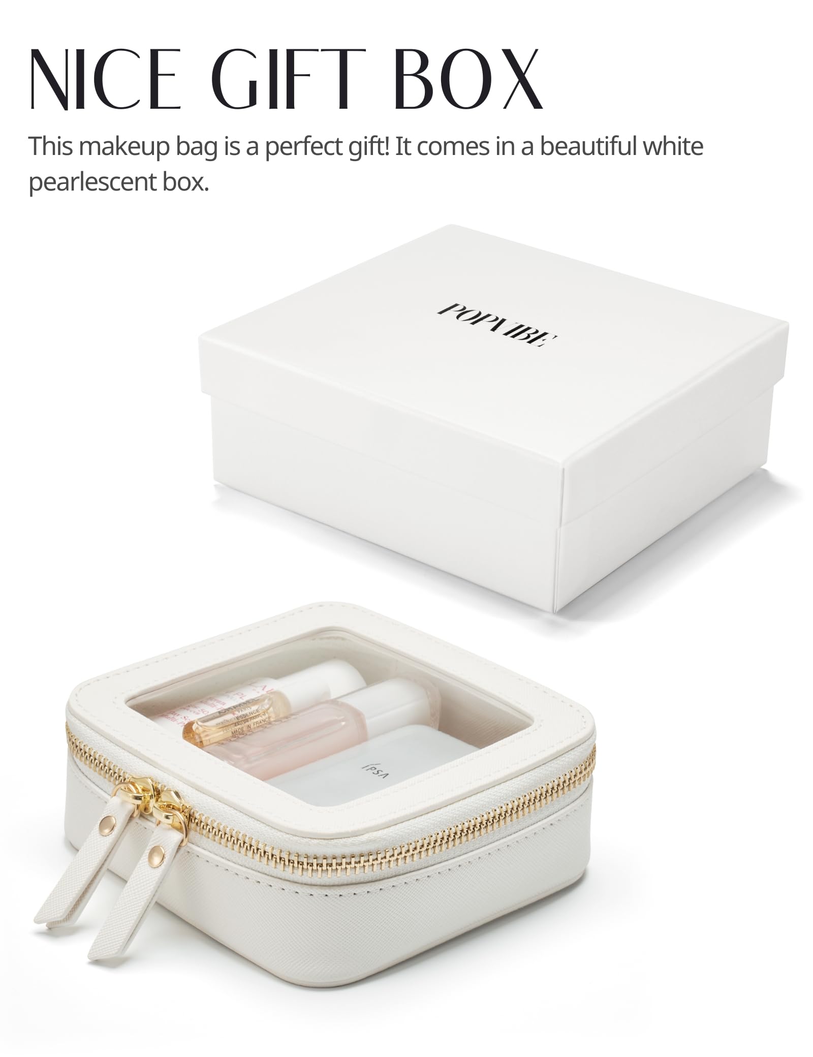 Popvibe smooth zipper closure enhances security for on-the-go essentials.
