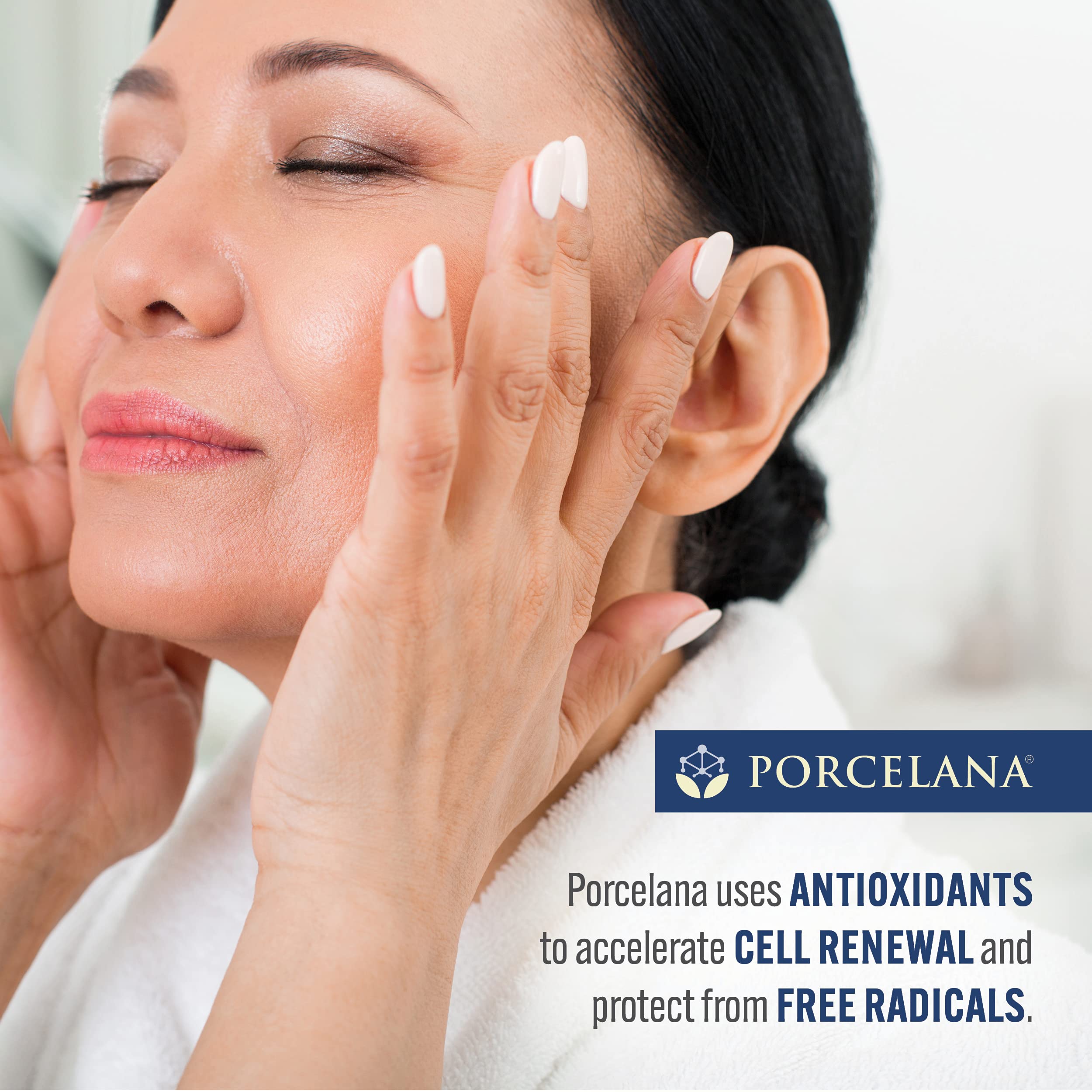Porcelana Nighttime Hydration Cream under-makeup compatibility demonstrates seamless wear