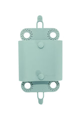 Porcupine shower wall hair catcher in sage green catches hair and protects drains.