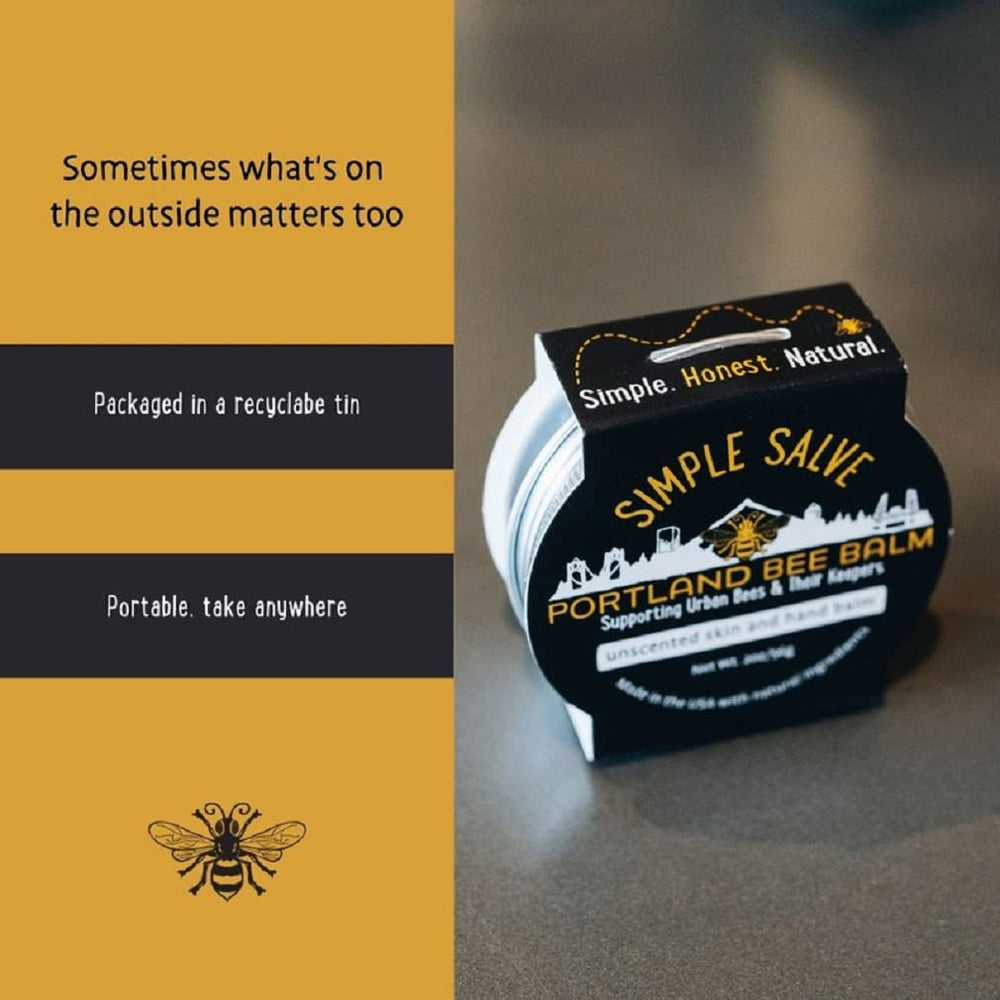 Portland Bee Balm Simple Salve elbows-heels image softens rough patches