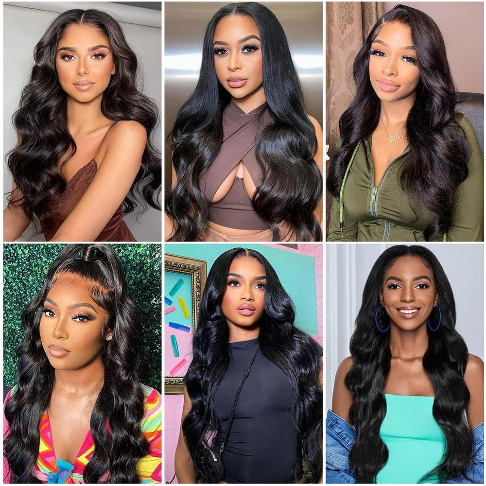 poshbash body wave bundles natural-color on-model highlights natural color blend for seamless look