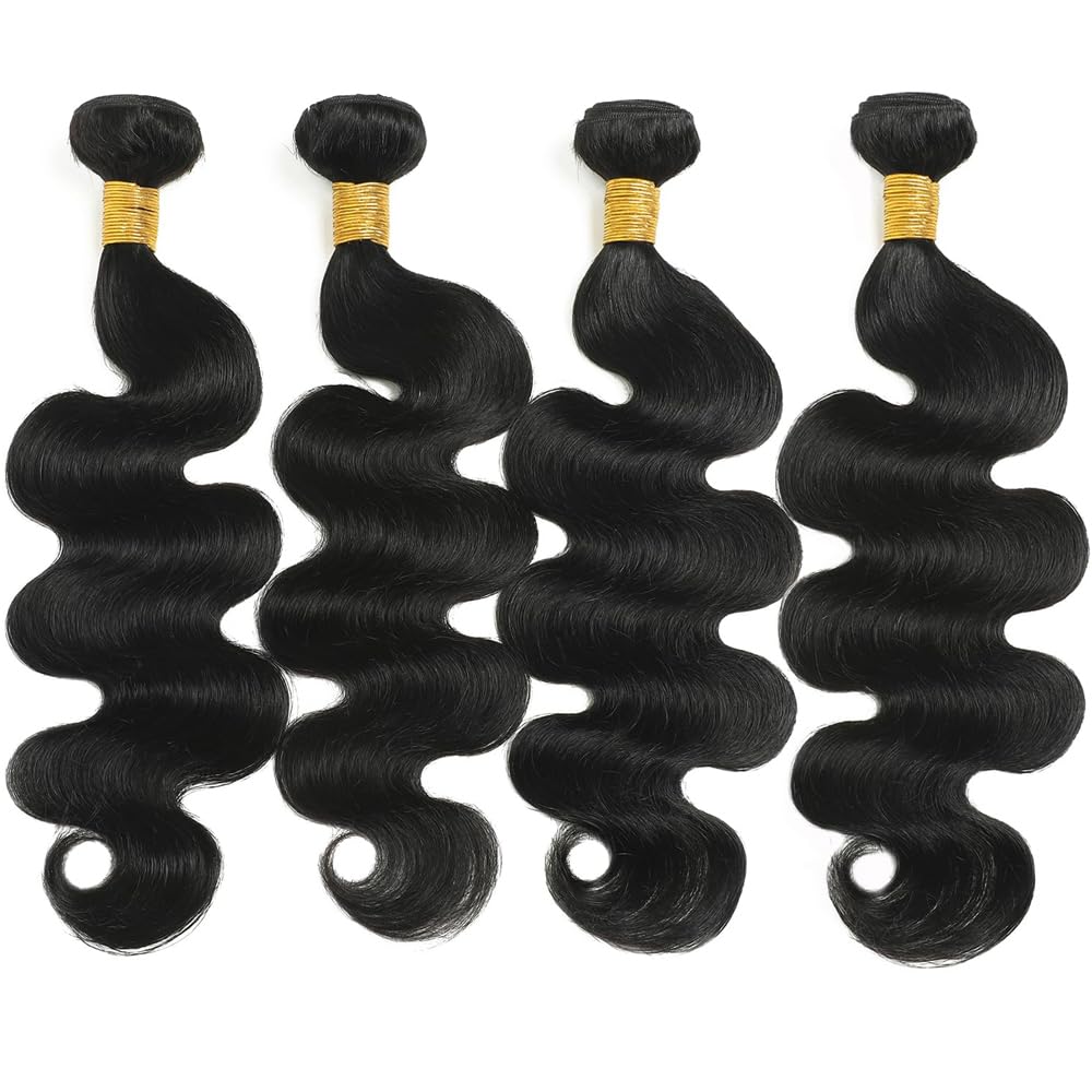 poshbash body wave bundles weft closeup highlights soft, durable double-machine weave