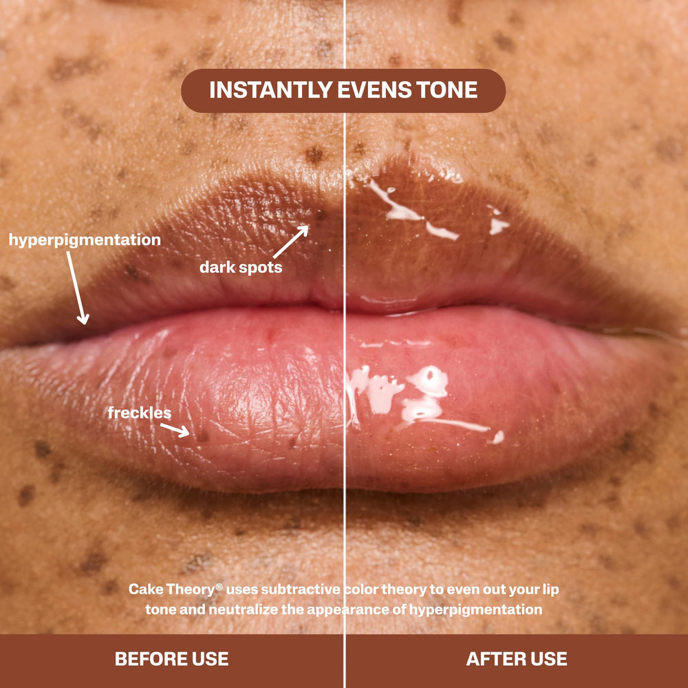 Pound Cake Cake Theory bottle closeup shows glossy finish and nourishment