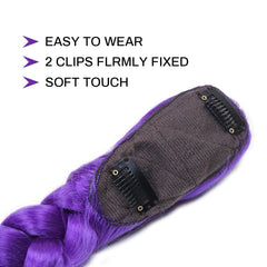 POUWENEY purple braiding hair extension styled for stage performance with natural look.