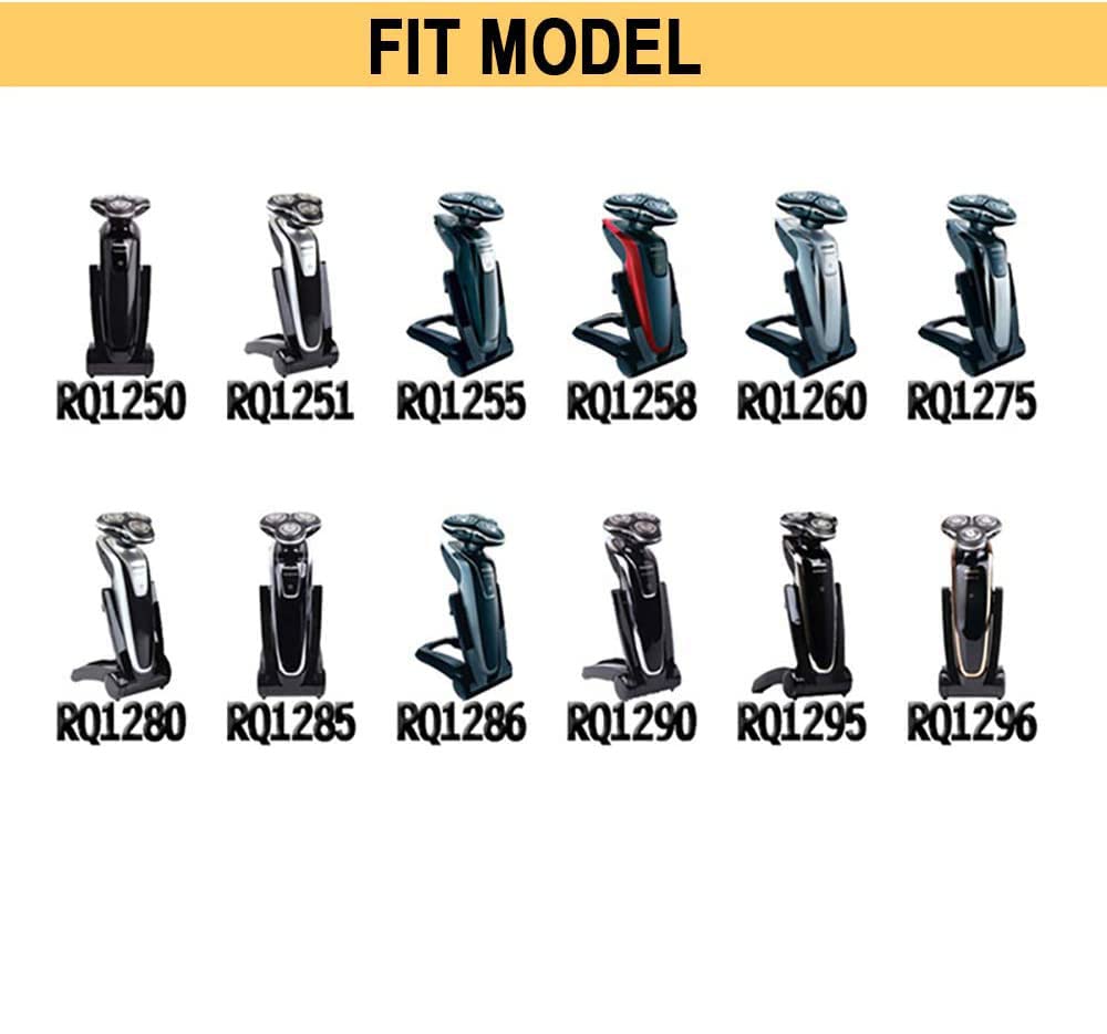 Poweka RQ12 replacement head attached to a compatible razor handle.