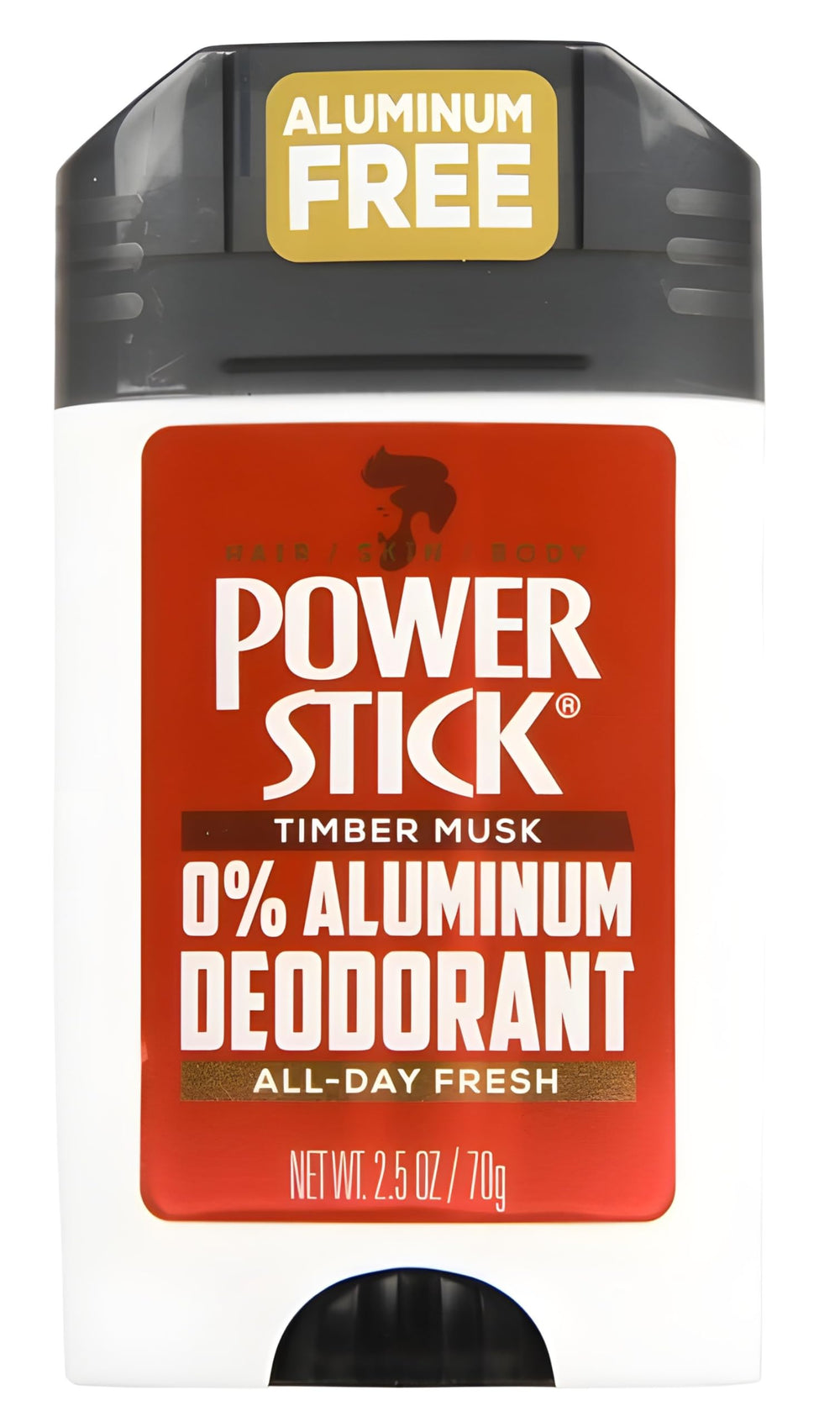Power Stick Timber Musk deodorant cap close-up for clean application
