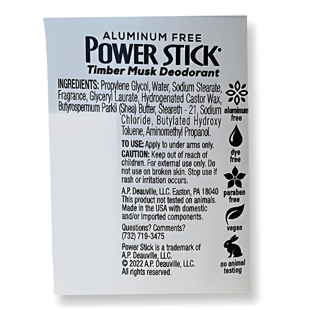 Power Stick Timber Musk on skin after application for lasting freshness