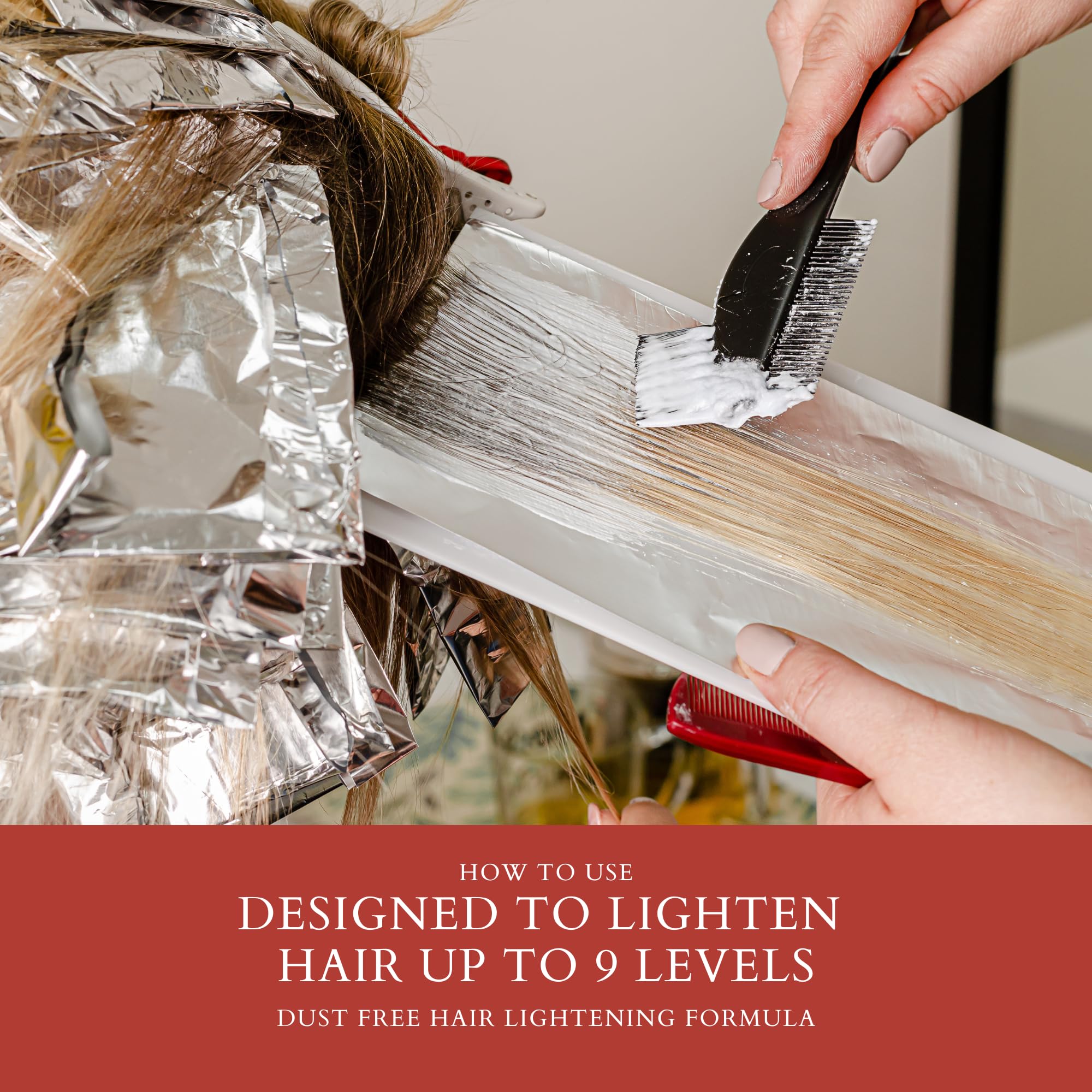 POWERTOOLS 4BOND blue lightened hair after processing shows vibrant lift.