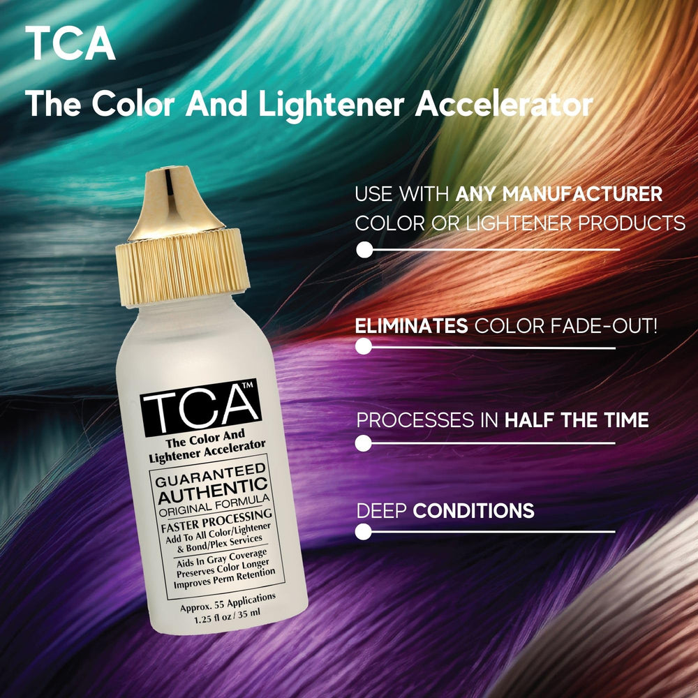PowerTools accelerator bottle with dye demonstrates even color processing potential