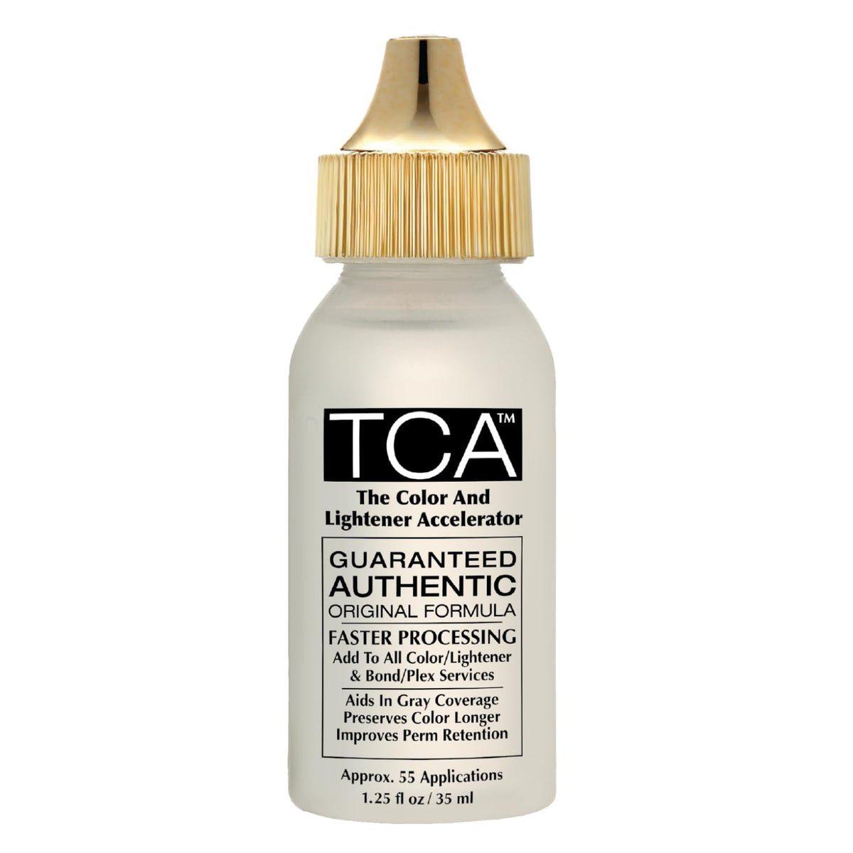 Powertools Original-Formula bottle pour speeds color processing with controlled application.