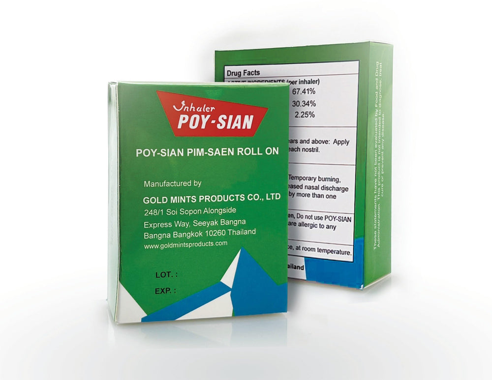 POY-SIAN Thai PIM-Saen balm oil roll-on 5ml compact travel size for easy carry