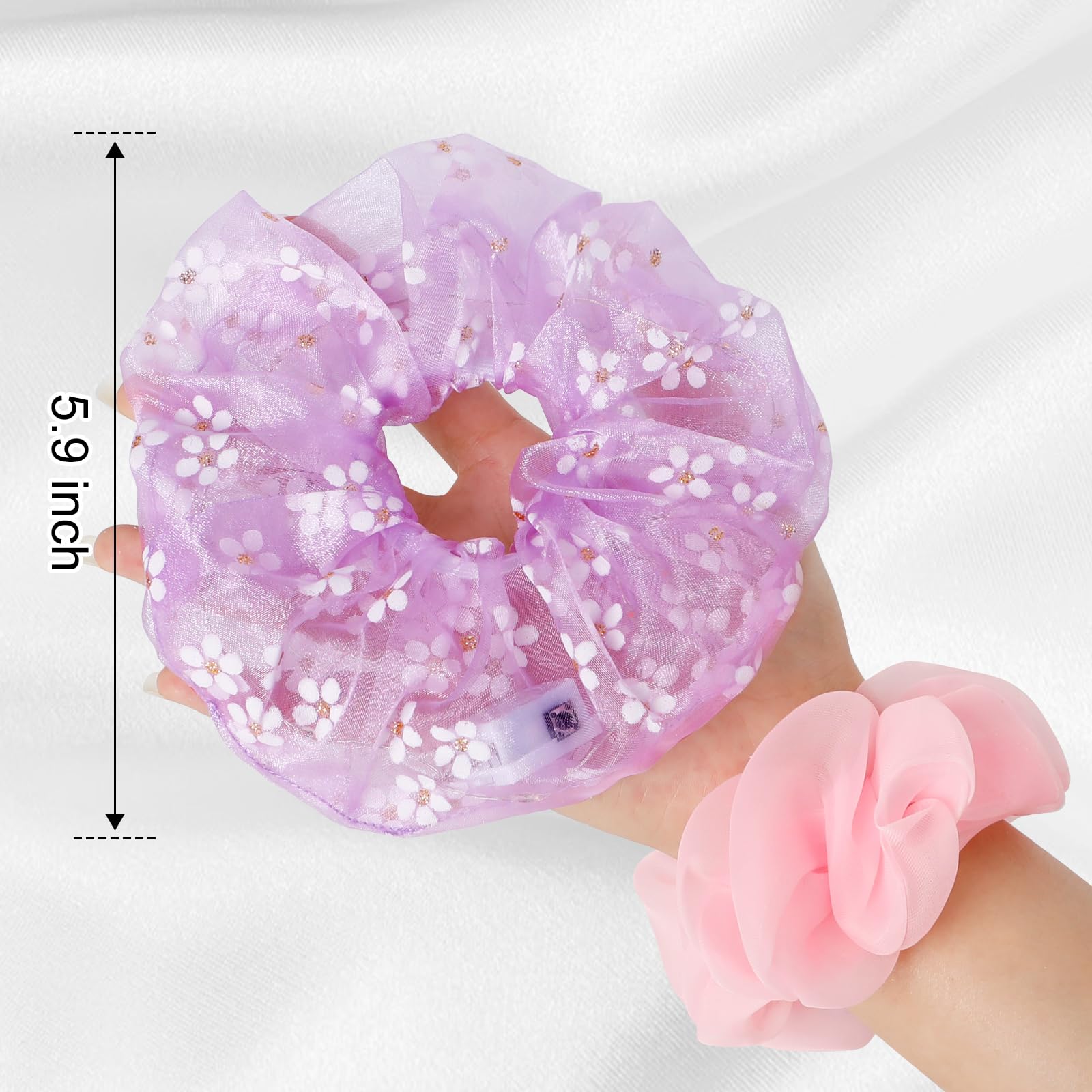POZILAN LED scrunchies close-up reveals soft breathable yarn.