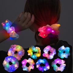 POZILAN LED scrunchies glow for bold night looks.