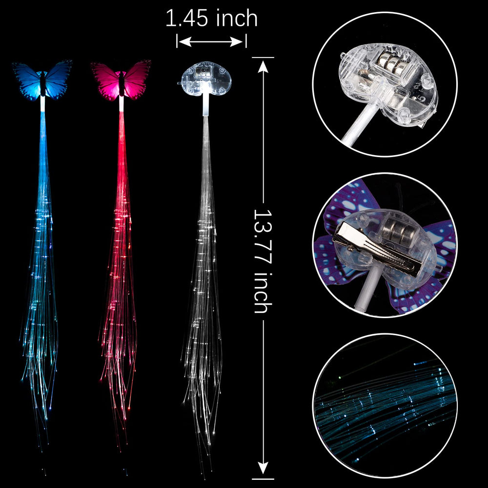 POZILAN non slip LED hair clip with teeth design keeps hair secure