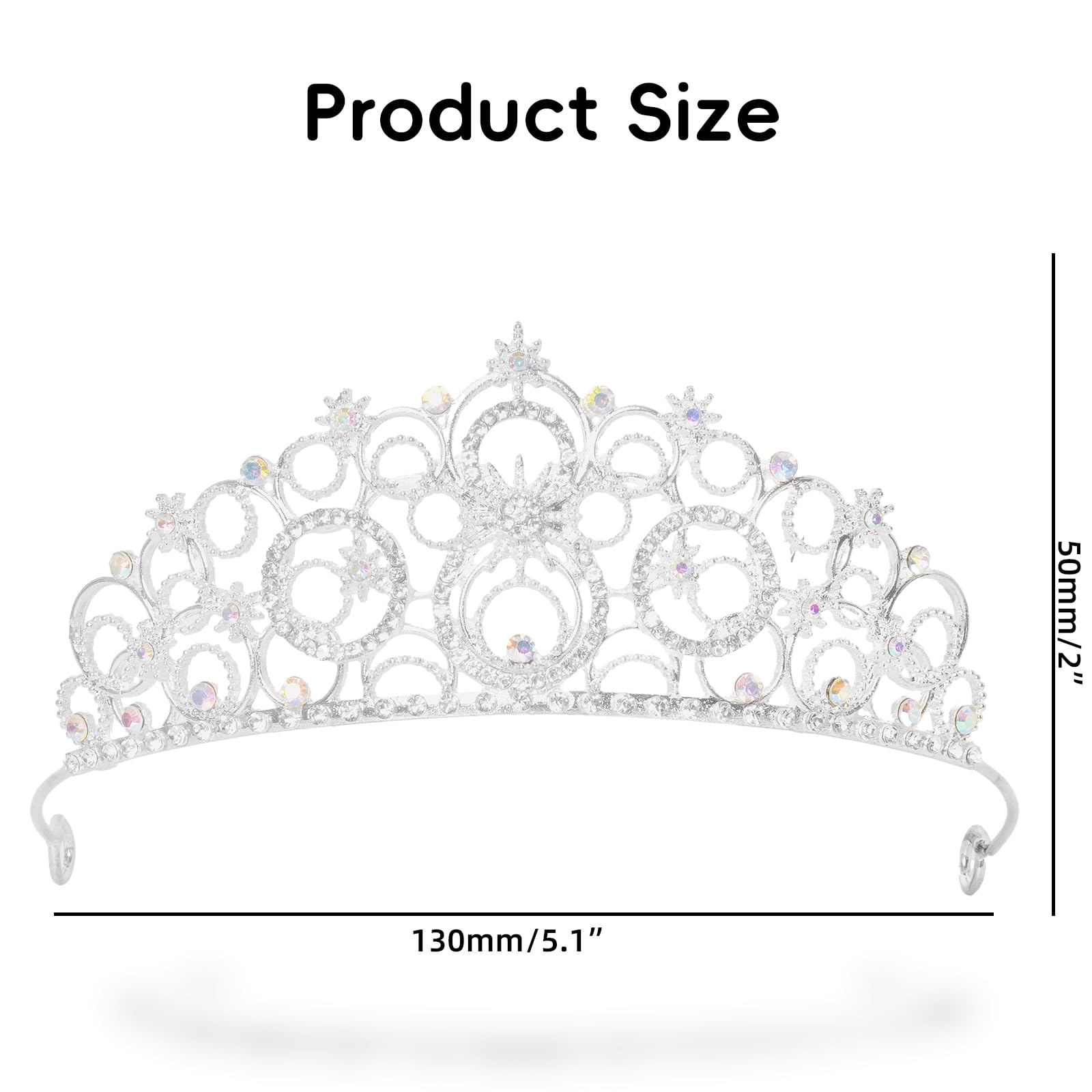 PPER-Jie Crystal Crowns side view highlights secure fit and crystal accents.