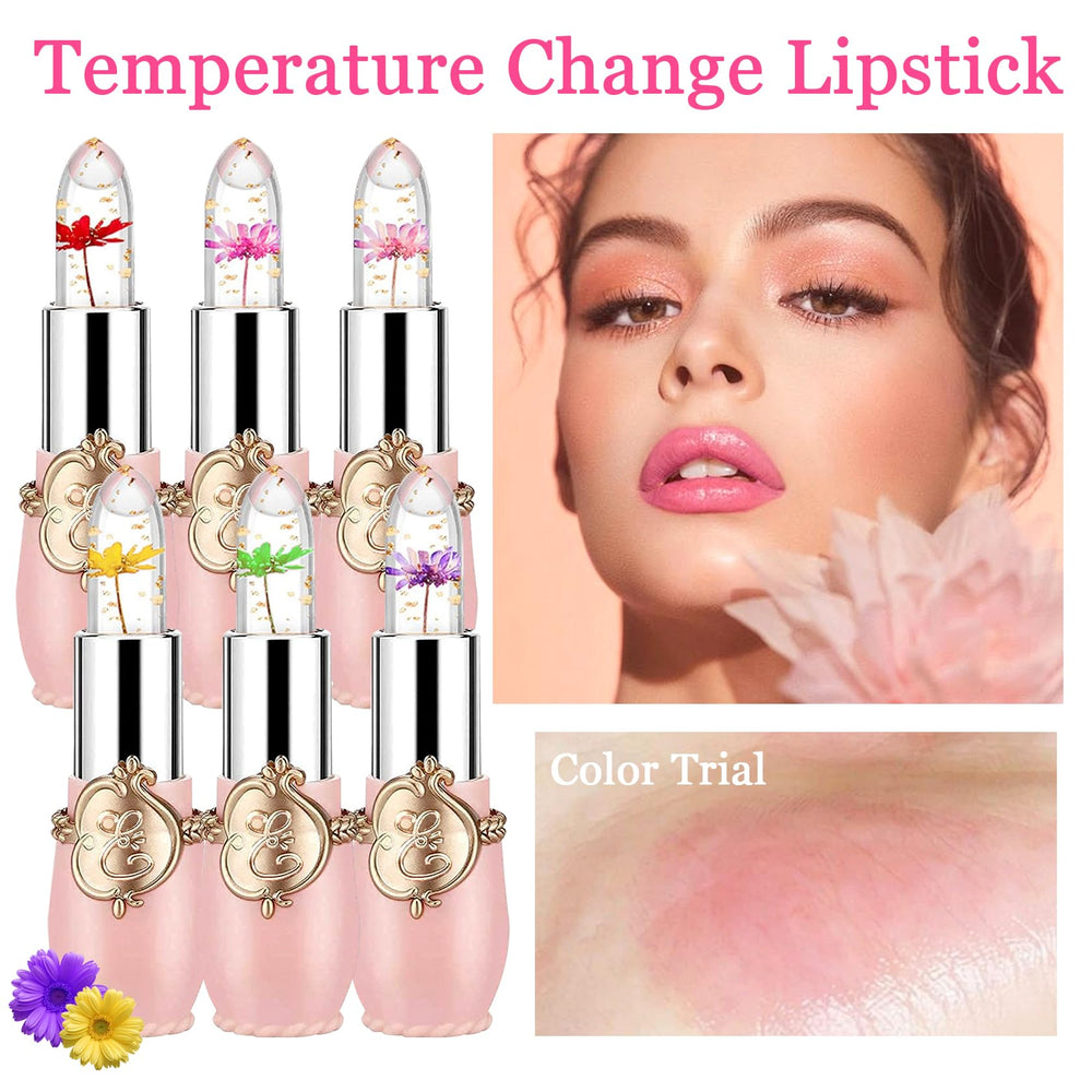 PPPanYiDi jelly lipstick swatches reveal color-changing hues.
