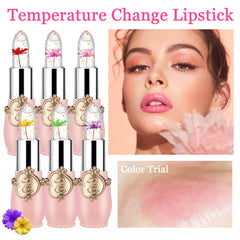 PPPanYiDi jelly lipstick swatches reveal color-changing hues.