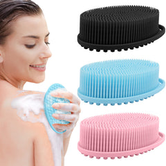 PQRUU 3-pack silicone body scrubber pack delivers thorough cleansing for all skin types.