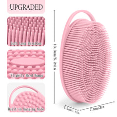 PQRUU silicone body scrubber hard bulge aids massage and circulation stimulation during routine.