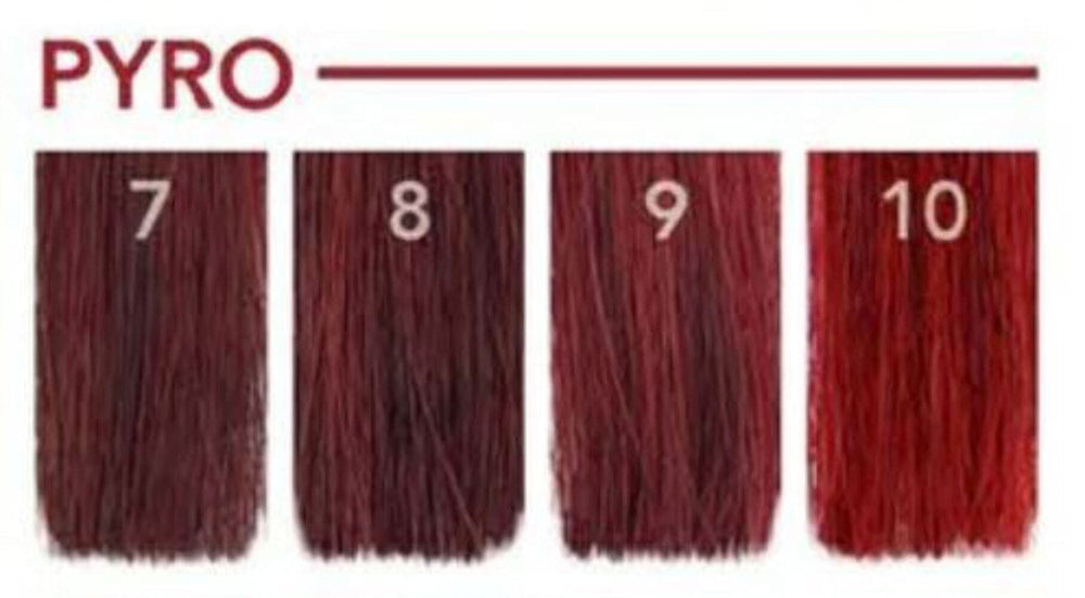 P.R. Pulp Riot Pyro swatches reveal vibrant, fade-resistant color choices.