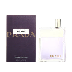 Prada Amber Pour Homme bottle showing warm amber fragrance for daily confidence