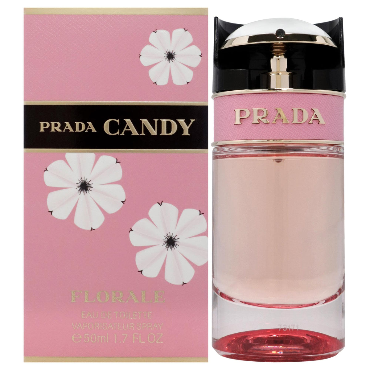 Prada Candy Florale bottle with gold cap, showcasing long-lasting daytime freshness for daily wear.