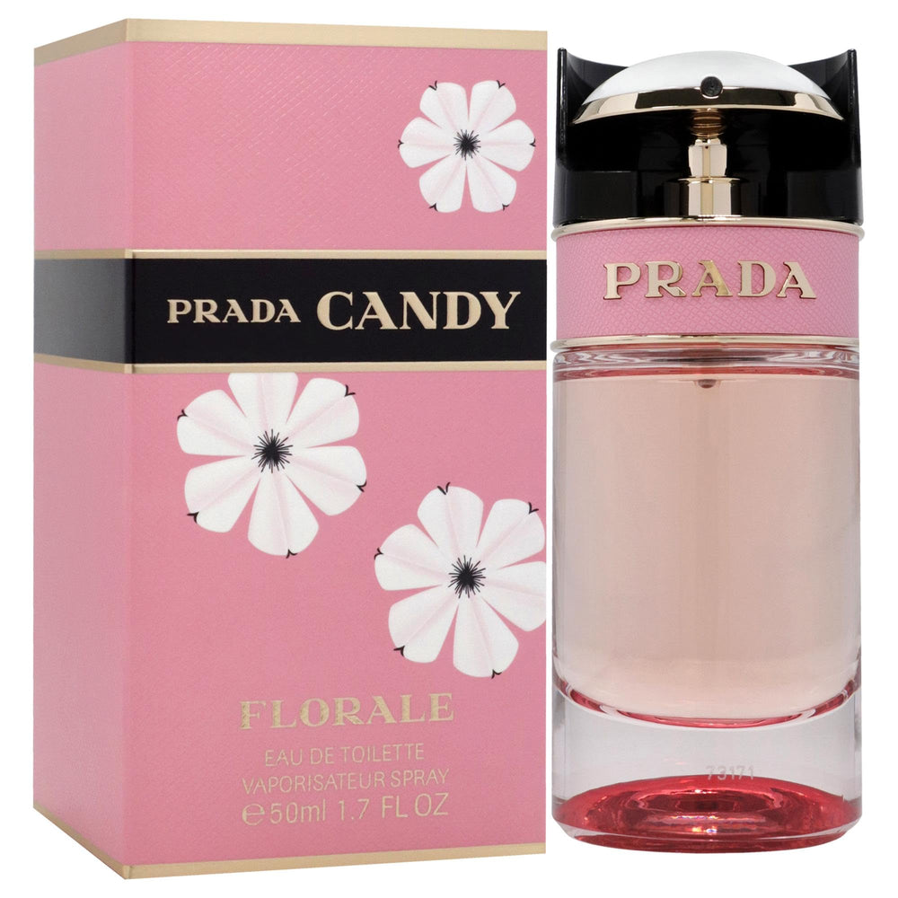 Prada Candy Florale bottle close-up emphasizes the sparkling notes and versatile daytime use.