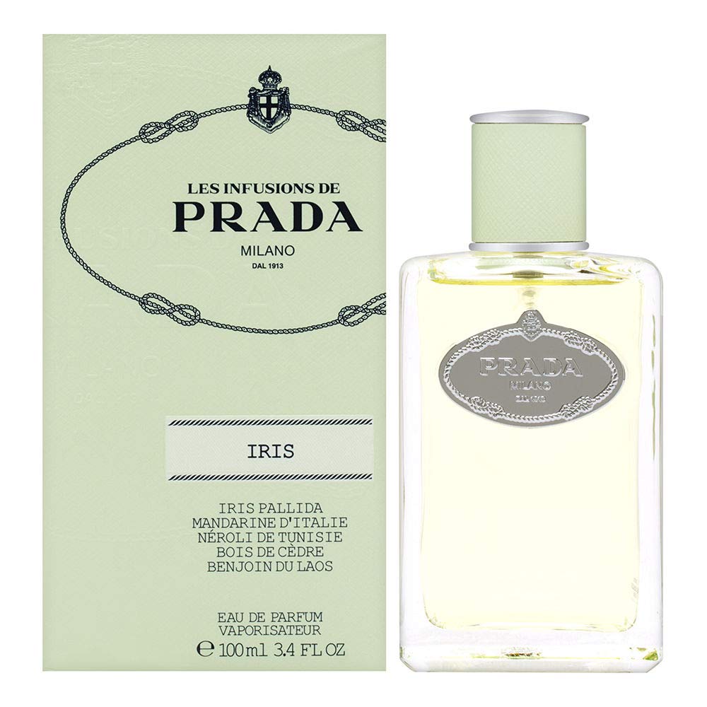 Prada Infusion d'Iris bottle, elegant design for refined daily wear.