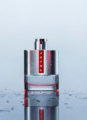Prada Luna Rossa outer box highlights marine-inspired fragrance theme.