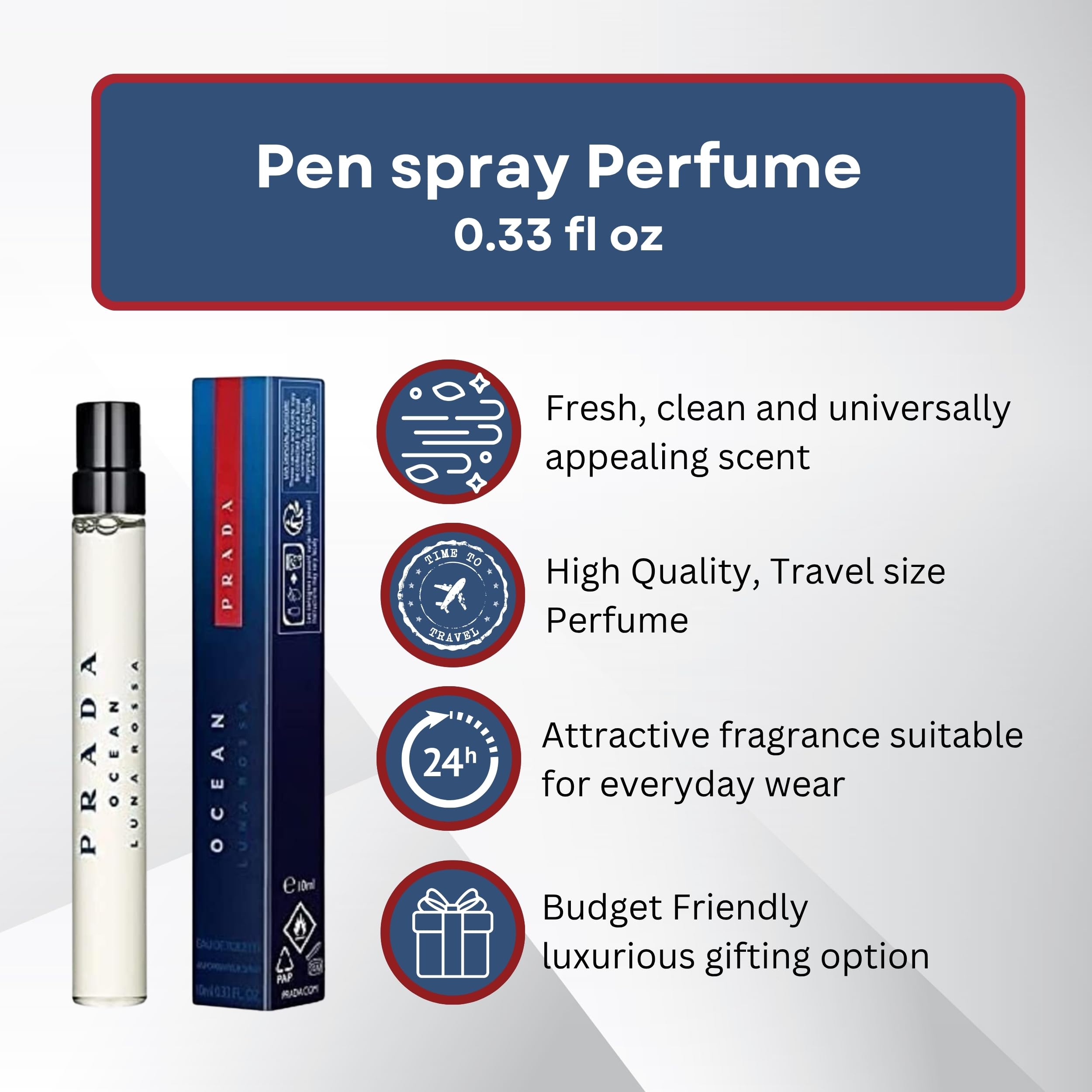 Prada Luna Rossa Ocean EDT spray scene suggests versatile daytime wear.