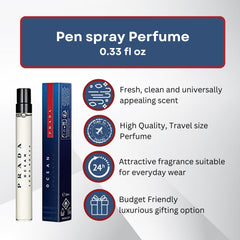 Prada Luna Rossa Ocean EDT spray scene suggests versatile daytime wear.