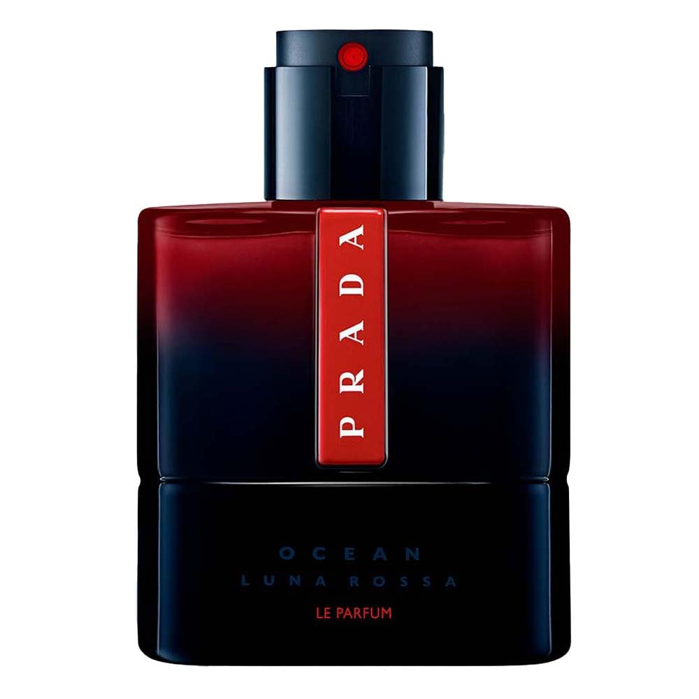 Prada Luna Rossa Ocean Le Parfum bottle front view highlights oceanic notes for daily wear.