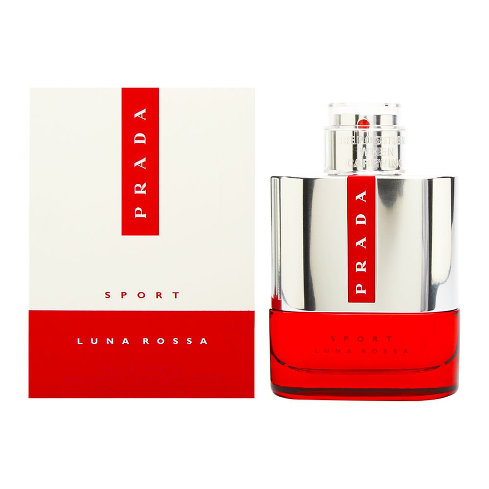 Prada Luna Rossa Sport bottle close-up, premium design for daily wear