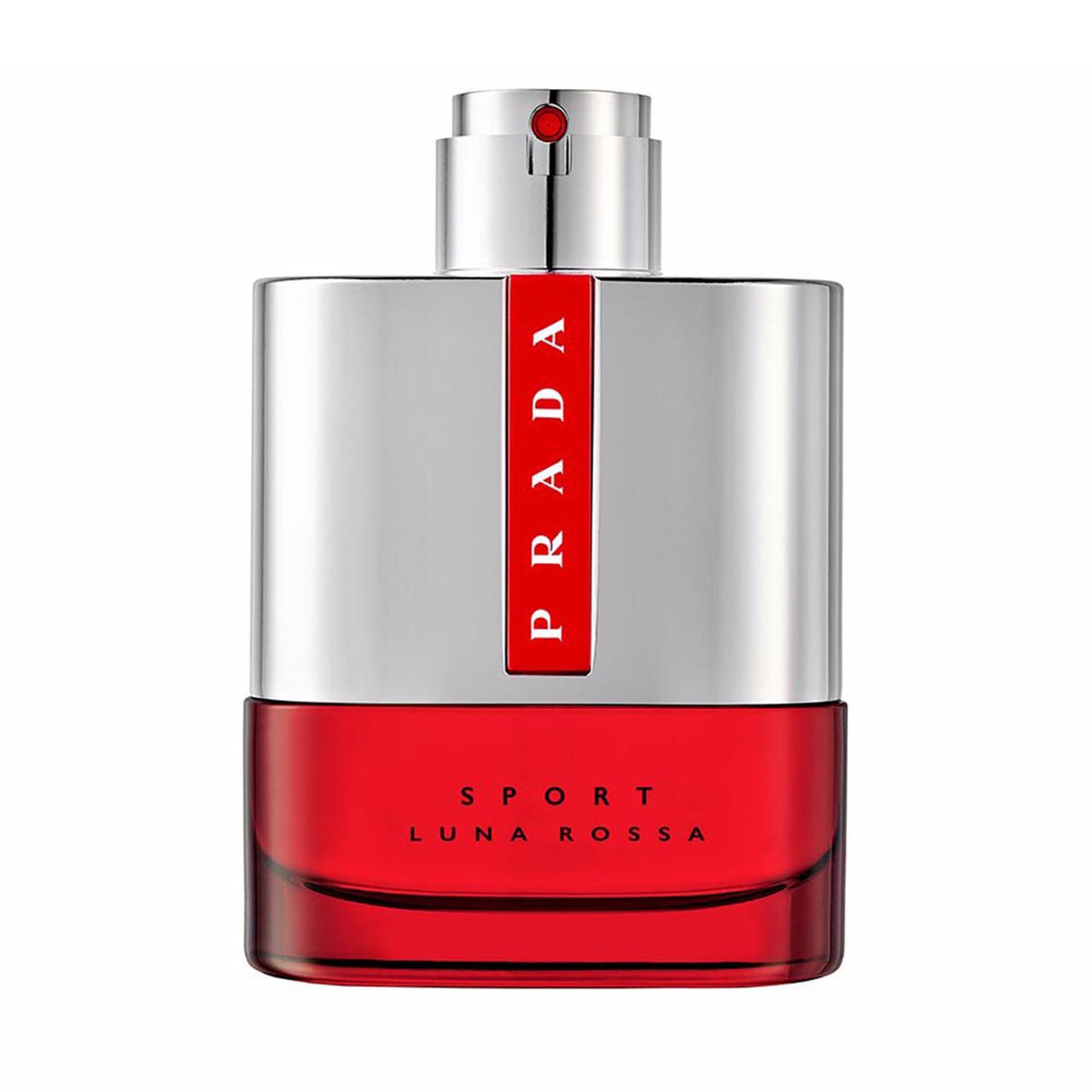 Prada Luna Rossa Sport bottle front shows sleek design for daily confidence.