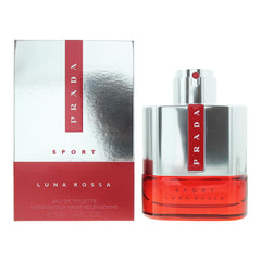 Prada Luna Rossa Sport bottle showcases a bold, energetic fragrance for day-to-night wear.