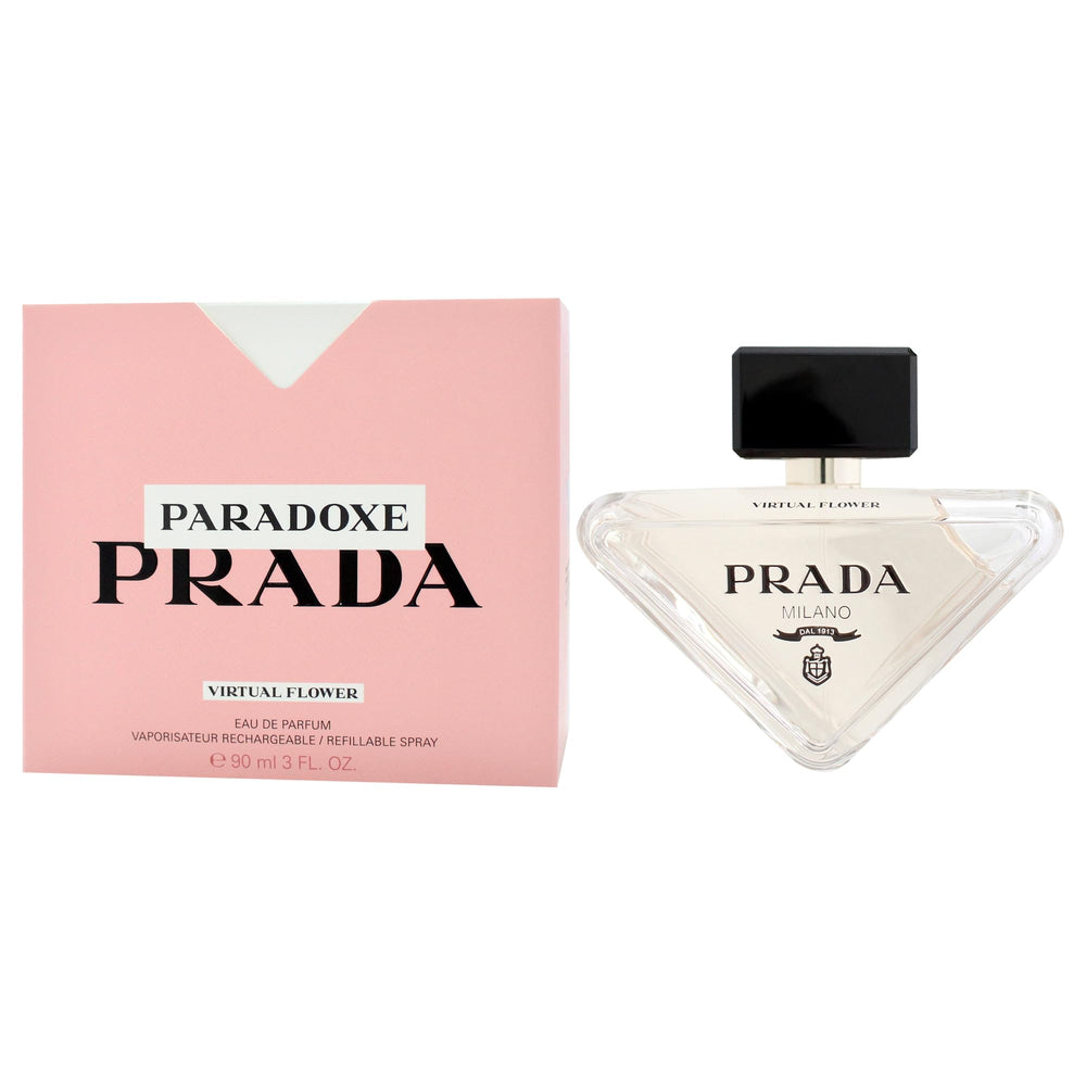 Prada Paradoxe Virtual Flower cap close-up, premium refillable bottle design