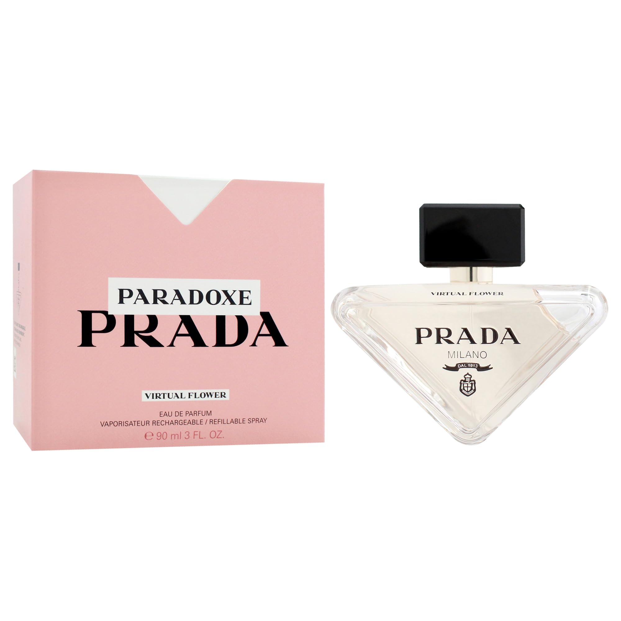 Prada Paradoxe Virtual Flower petals macro, delicate florals and woody undertones